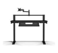 CORSAIR Platform:4 Elevate - 120 cm x 76 cm, Hauteur Réglable, Bureau d'ordinateur Électrique Debout Home Office Gaming Desk, Bras d’écran Inclus - Noir