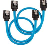 CORSAIR Premium Câble SATA gainé - SATA 6Gbps 30 cm - Bleu