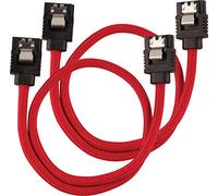 Corsair Câble SATA gainé Premium – SATA 6Gbps 30 cm – Rouge
