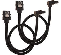 Corsair Premium Cble SATA Gainé - SATA 6Gbps 30 cm, Connecteur À 90°, Noir