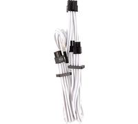 Corsair Premium Cbles PCIe (connecteur Double) Type 4 Gen 4 À Gainage Individuel - Blanc