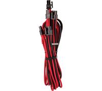 Corsair Premium Cbles PCIe (connecteur Double) Type 4 Gen 4 À Gainage Individuel - Rouges/noirs