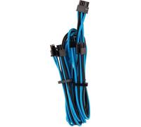 CORSAIR Premium Individually Sleeved Split PCIe cable (2 connectors), Type 4 (Generation 4), BLUE/BLACK (CP-8920256)