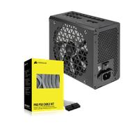 CORSAIR RM1000x Shift with Premium Sleeved Type-5 Pro Cables Kit - White New