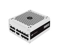 Corsair RM850 (2021), RM Series, 850 Watts 80 Plus Gold Alimentations ATX Entièrement Modulaires (Trois Connecteurs EPS12V, Fonctionnement Silencieux, Mode Zero RPM, Condensateurs 105 °C) Blanc