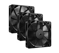 Corsair Ventilateurs PC RS120 120mm PWM, daisy‑chain, faible bruit – Pack de 3 Noir