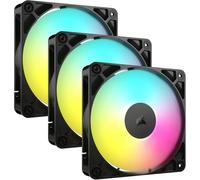 CORSAIR RS120 ARGB 120mm Ventilateurs PWM - Connexion Daisy-Chain - Faible Bruit - Roulement à Dôme Magnétique - Paquet Triple - Noir