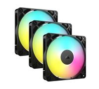 CORSAIR RS120 ARGB 120mm Ventilateurs PWM - Connexion Daisy-Chain - Faible Bruit - Roulement à Dôme Magnétique - Paquet Triple - Noir