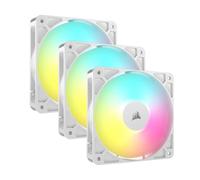 Corsair Ventilateurs RS120 ARGB 120 mm PWM - Silencieux - Daisy-Chain - Pack triple Blanc
