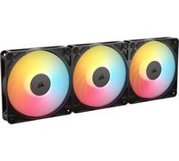 CORSAIR RS120-R ARGB 120mm PWM +5 ARGB Inversée Ventilateurs - Inversé Rotor, Huit RGB LEDs, Haute Pression Statique, Connecteurs en Série, Roulement à Dôme Magnétique - Pack Triple - Noir