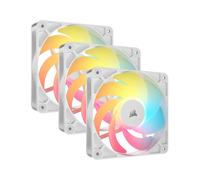 Corsair RS120-R ARGB Blanc - Kit de 3 Ventilateurs 120mm, 420-2100 RPM, 10-34.6 dBA, 13.33-65.82 CFM, 0.14-2.81 mmH2O, 4-Pin PWM