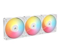 Corsair Ventilateurs RS120-R ARGB 120 mm PWM – Rotor inversé, 8 LEDs, Haute pression – Pack triple blanc