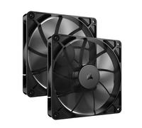 CORSAIR RS140 140mm Ventilateurs PWM - Connexion Daisy-Chain - Faible Bruit - Roulement à Dôme Magnétique - Paquet Double - Noir