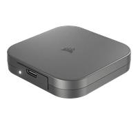 Corsair EX300U 2To SSD Externe Portable USB-C - Jusqu'à 1 100 Mo/s, USB 3.2 Gen 2, Plug-and-Play, Fixation magnétique Compatible MagSafe, 90 Degrés Câble USB-C Inclus - iOS, Android, PC et Mac - Gris