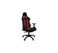 Chaise bureau - Fauteuil Gaming - TC100 RELAXED - Tissu - Ergonomique - Accoudoirs réglables - Noir/Rouge (CF-9900014-WW)