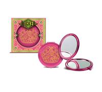 Corsair Toiletries Wicked Miroir compact Glinda - Miroir de maquillage pliable double face rose avec couronne dorée, accessoire de sac à main pour voyage