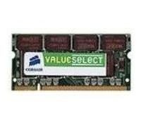 CORSAIR Value Select - DDR - module - 1 Go - SO DIMM 200 broches - 400 MHz / PC3200 - mémoire sans tampon - non ECC