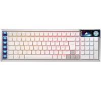 Corsair Vanguard AIR 99 sans Fil Clavier Gaming Optique-Mécanique RGB à Profil Bas - AZERTY FR 99%, Écran LCD, OPX Commutateurs, Interrogation 8 000 Hz, Stream Deck Virtuel, SOCD Flashtap - Blanc