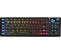 Corsair Vanguard AIR 99 sans Fil Clavier Gaming Optique-Mécanique RGB à Profil Bas - AZERTY FR 99%, Écran LCD, OPX Commutateurs, Interrogation 8 000 Hz, Stream Deck Virtuel, SOCD Flashtap - Noir