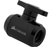 Corsair Hydro X Series, XF Robinet-Vanne à Bille (G1/4" BSPP Filetage du Port, Solide Laiton Durabilité, Vanne d’étanchéité à Deux étages, Finition de Haute Qualité, Optimisés pour les Débits) Noir