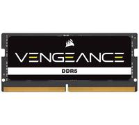 CORSAIR Vengeance DDR5 SODIMM 32GB (1x32GB) DDR5 5200MHz C44 Compatible avec Presque Tous Les Systèmes Intel et AMD, Temps de Chargement Plus Rapides, XMP 3.0 - Noir (CMSX32GX5M1A5200C44)