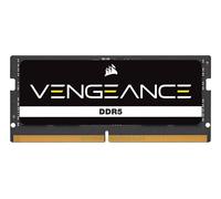 CORSAIR Vengeance DDR5 SODIMM 32GB (1x32GB) DDR5 5200MHz C44 Compatible avec Presque Tous Les Systèmes Intel et AMD, Temps de Chargement Plus Rapides, XMP 3.0 - Noir (CMSX32GX5M1A5200C44)
