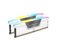 CORSAIR Vengeance RGB DDR5 RAM 32Go (2x16Go) 6000MHz CL30-36-36-76 1.4V AMD Expo & Intel XMP Mémoire pour Ordinateur de Bureau - Blanc (CMH32GX5M2B6000Z30W)