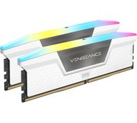 CORSAIR Vengeance RGB DDR5 RAM 64Go (2x32Go) 6000MHz CL30-36-36-76 1.4V AMD Expo & Intel XMP Mémoire pour Ordinateur de Bureau - Blanc (CMH64GX5M2B6000Z30W)