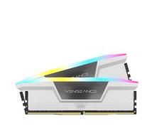 CORSAIR Vengeance RGB DDR5 RAM 32Go (2x16Go) Jusqu'à 6400MHz CL32 Intel XMP 3.0 Mémoire pour Ordinateur de Bureau - Blanc (CMH32GX5M2B6400C32W)