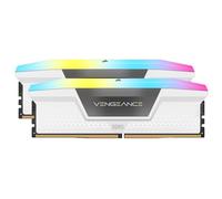 CORSAIR Vengeance RGB DDR5 RAM 64Go (2x32Go) 6000MHz CL30-36-36-76 1.4V AMD Expo & Intel XMP Mémoire pour Ordinateur de Bureau - Blanc (CMH64GX5M2B6000Z30W)