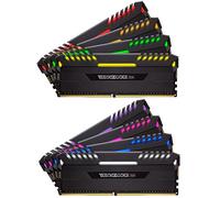 Corsair Vengeance RGB - Kit de Mémorie Enthousiaste (128Go (8x16Go), DDR4, 3800MHz, C19, XMP 2.0) - Noir