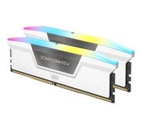 CORSAIR Vengeance RGB DDR5 RAM 32Go (2x16Go) 6000MHz CL30-36-36-76 1.4V AMD Expo & Intel XMP Mémoire pour Ordinateur de Bureau - Blanc (CMH32GX5M2B6000Z30W)