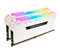 Corsair Mémoire RAM Vengeance RGB Pro CMW16GX4M2C3200C16W 16 Go 2x8 DDR4 3200 MHz CAS 16 1.35V Blanc