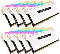 Corsair Vengeance RGB PRO - Kit de Mémorie Enthousiaste (128Go (8x16Go), DDR4, 3000MHz, C16, XMP 2.0) Eclairage LED RGB dynamique - Blanc