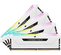 Corsair Vengeance RGB Pro SL 32 Go (4x8 Go) DDR4 3200 (PC4-25600) C16 1.35V - Blanche