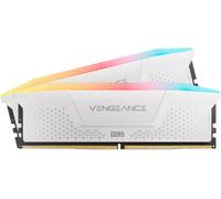 CORSAIR Vengeance RGB RS 32Go (2 x 16Go) Jusqu'à 6000MHz AMD Intel RAM | Mémoire pour Ordinateur de Bureau, Compatible AMD EXPO et Intel XMP 3.0, CL38, Blanc, CMG32GX5M2D6000Z38W
