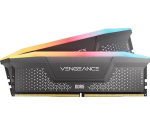 CORSAIR Vengeance RGB RS DDR5 16Go (2x8Go) Jusqu'à 5600MHz AMD Intel RAM | Mémoire pour Ordinateur de Bureau, Compatible AMD EXPO et Intel XMP 3.0, CL40, Gris, (CMG16GX5M2B5600Z40)