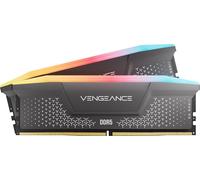 CORSAIR Vengeance RGB RS DDR5 RAM 64Go (2x32Go) Jusqu'à 6000MHz CL40-50-50-96 1.35V AMD Expo & Intel XMP 3.0 Mémoire pour Ordinateur de Bureau - Gris (CMG64GX5M2D6000Z40)