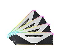 Corsair Vengeance RGB RT 64Go (4x16Go) DDR4 3200MHz C16 Mémoire de Bureau (Éclairage RGB Dynamique, Optimisé pour AMD 300/400/500 Series, Compatible avec Intel 300/400/500 Series) Blanc CMN64GX4M4Z3200C16W