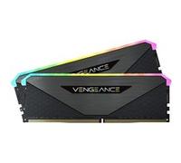 Kit Barrettes mémoire 32Go (2x16Go) DIMM DDR4 Corsair Vengeance RT RGB PC25600 (3200MHz) (Noir)