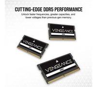 CORSAIR Vengeance SODIMM DDR5 RAM 48Go (1x48Go) 4800MHz CL40-40-40-77 1.10V Intel XMP 3.0 Mémoire des Ordinateurs Portables - Noir (CMSX48GX5M1A4800C40)