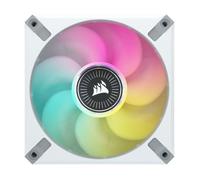 Corsair iCUE ML140 RGB ELITE, ventilateur 140 mm PWM RGB (technologie Corsair AirGuide,iCUE Lighting Node CORE inclus) Pack double - Blanc
