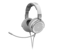 Corsair Virtuoso Pro Casque de Jeu Ouvert Filaire - Microphone Unidirectionnel Détachable - Conducteurs en Graphène de 50 mm - Réponse en Fréquence 20Hz-40 kHz - Blanc