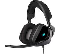 Corsair Void Elite RGB USB Casque de Gaming Son Surround 7.1, Microphone omnidirectionnel optimisé, Customisable Éclairage RGB, Maille Microfibre Coussinets, Armature Aluminium Noir