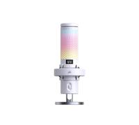 Corsair VOXARA Microphone USB RGB pour Gaming et Streaming - Blanc | Microphone à condensateur, audio 192 kHz/32 bits, écran OLED, filtre anti-pop intégré, Wave Link Voice Focus, Plug-and-Play
