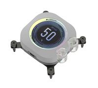 CORSAIR XC7 RGB ELITE LCD Waterblock pour Processeur - Écran LCD 480x480 - 31 LED RGB - USB-C - Compatible avec Intel LGA 1700, AMD AM5 et plus - Blanc