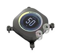 CORSAIR XC7 RGB ELITE LCD Waterblock pour Processeur - Écran LCD 480x480-31 LED RGB - USB-C - Compatible avec Intel LGA 1700, AMD AM5 et plus - Gris Furtif