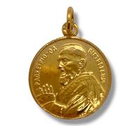 Corsano Laboratorio Orafo Padre Pio Pendentif en argent 925 % et dorure