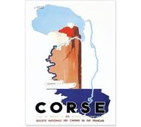 CORSE - A Six Heures du continent - SNCF - AFFICHE G
