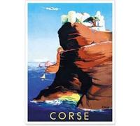 CORSE - BONIFACIO - AIR France - 1949 / Éric Castel - AFFICHE G
